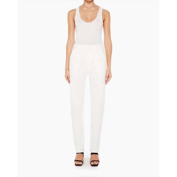 NEW MOTHER private double pocket skimp pants in white - Picture 1 of 5
